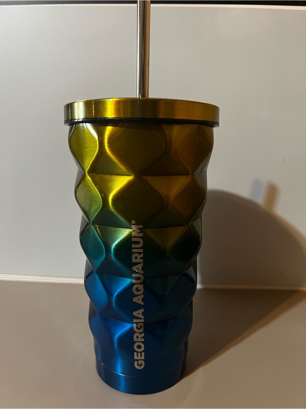 Georgia Aquarium Ombre Metallic Tumbler - Gold to Blue